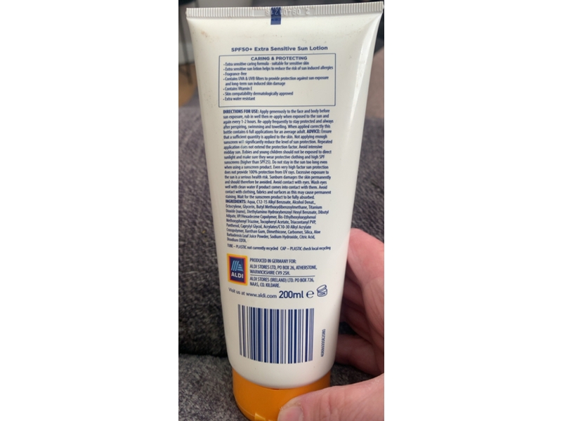 Lacura Extra Sensitive Sun Lotion, SPF 50+ Very High, 200 mL