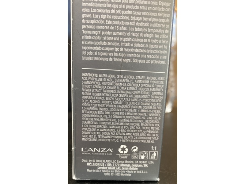 Lanza Healing Color Cream Hair Color, 5NN, 3 fl oz/90 mL