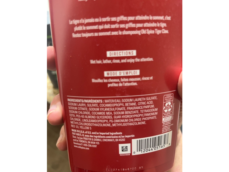 Old Spice Tigerclaw Shampoo, 21.9 fl oz/650 mL