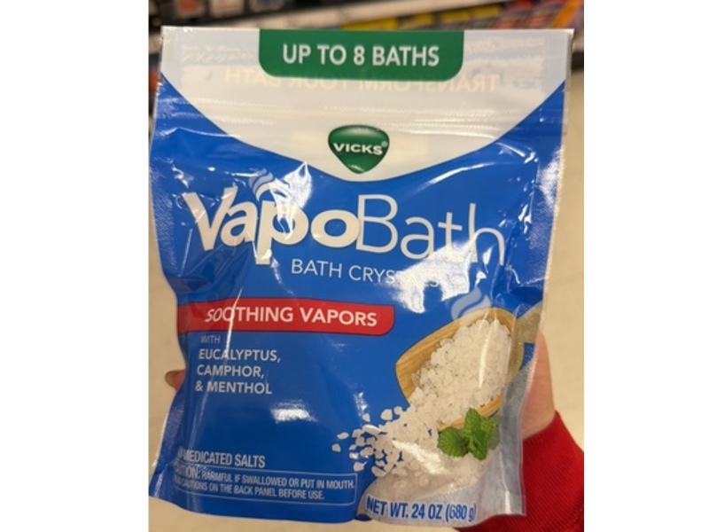 Vicks VapoBath Bath Crystals, Eucalyptus, Camphor & Menthol, 24 oz/680 g