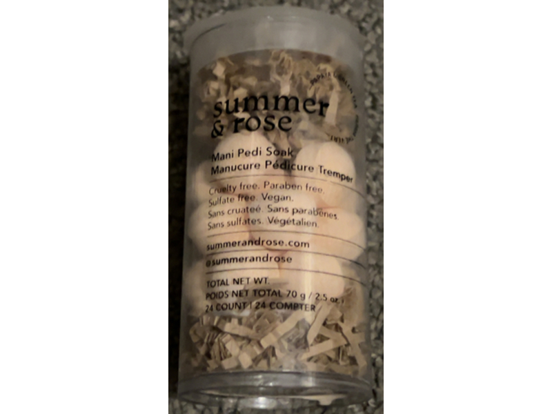Summer & Rose Mani Pedi Soak, 2.5 oz/70 g, 24 Count