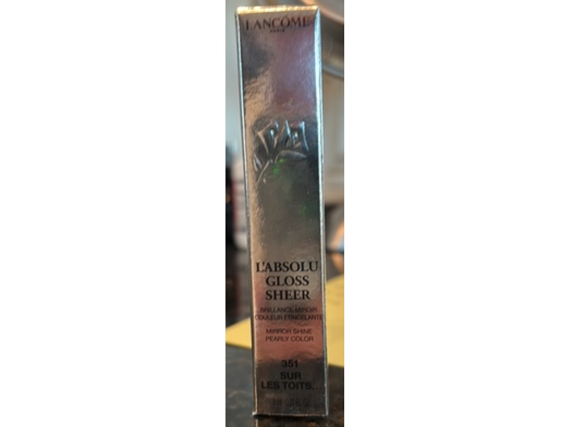 Lancome Paris L'Absolu Gloss Sheer Lip Gloss, 351 Sur Les Toits, 0.27 fl oz/8 mL