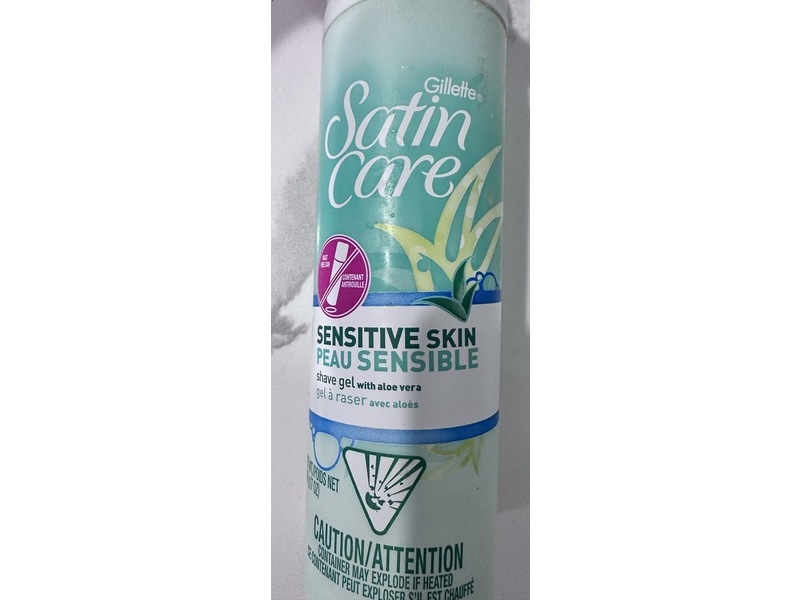 Gillette Satin Care Shave Gel, Aloe Vera, 7 oz