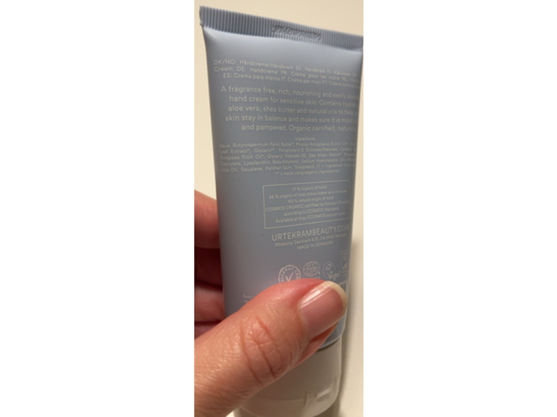 Urtekram Sensitive Skin Hand Cream, 2.5 fl oz/75 mL