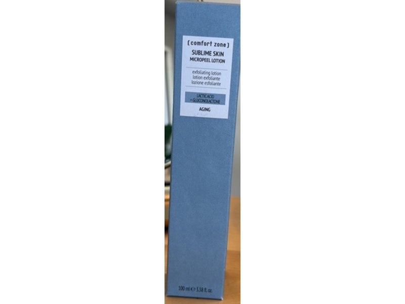 Comfort Zone Sublime Skin Micropeel Lotion, Lactic Acid+Gluconolactone3.38 fl oz/100 mL