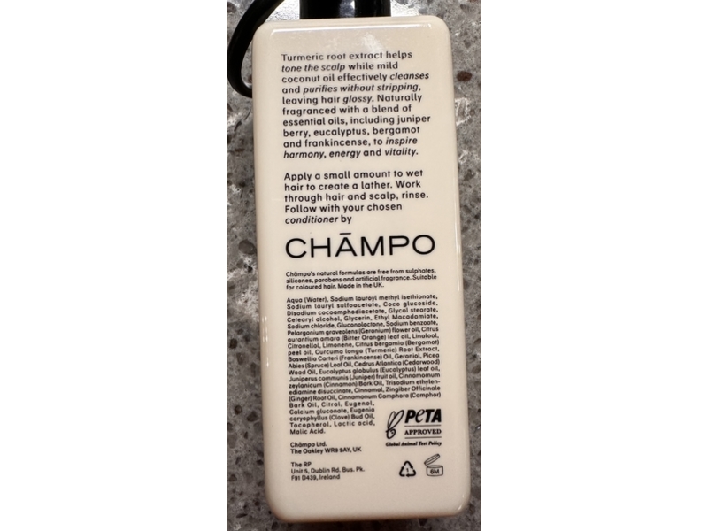 Champo Kapha Balancing Shampoo, 9.2 fl oz/260 mL
