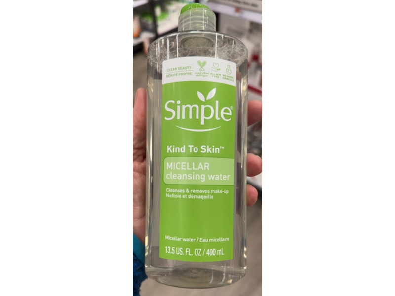 Simple Kind To Skin Micellar Cleansing Water, 13.5 fl oz/400 mL, Pack Of 6