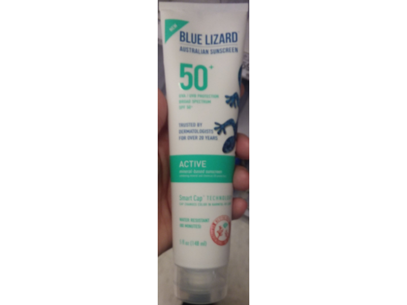 Blue Lizard Active Mineral-Based Sunscreen, SPF 50+, 5 fl oz/148 mL