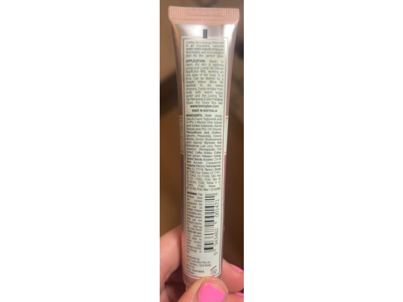 Loving Tan Bronze Shimmer Luminous Cream, Satin Finish, Dark, 0.6 fl oz/20 mL