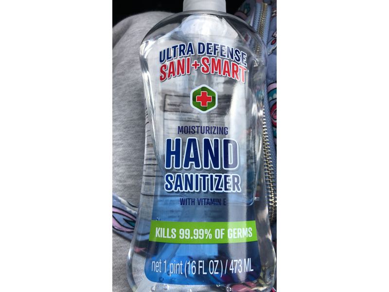 Ultra Defense Sani+ Smart Moisturizing Hand Sanitizer, Vitamin E, 16 fl oz/473 ml