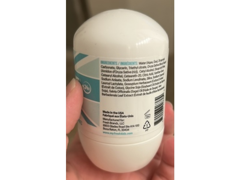 Fresh Kidz Green Deodorant, 1.86 fl oz/55 mL