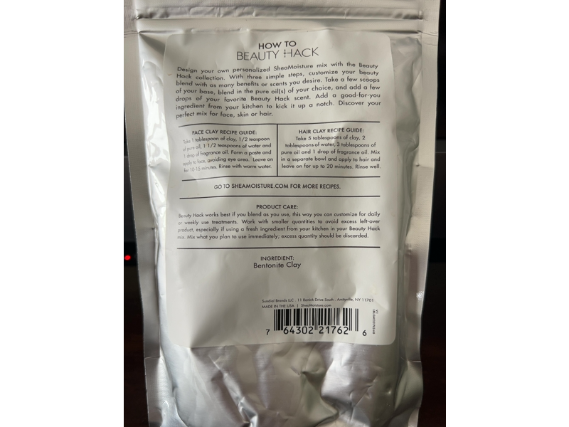 Shea Moisture Face+Body+Hair Aztec Bentonite Clay, 7 oz/195 g