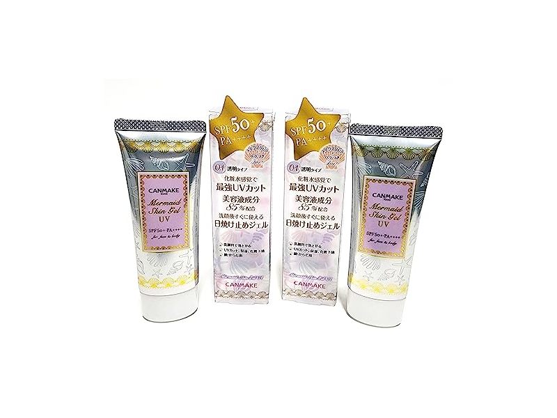 CANMAKE Tokyo Mermaid Skin Gel Sunscreen UV SPF50 #01 Clear 40g (Pack Of 2)