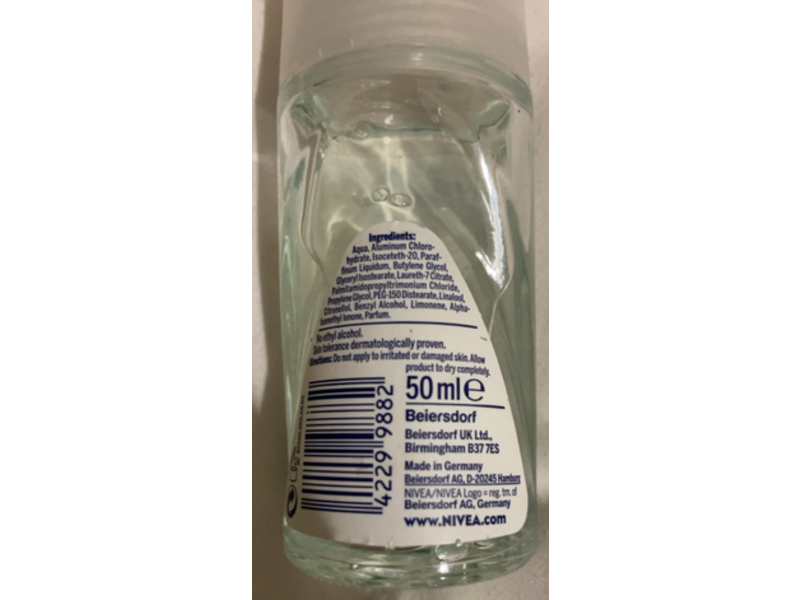 Nivea Black & White Invisible Antiperspirant, Original, 50 mL