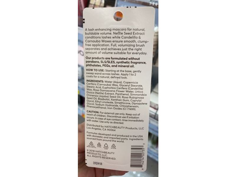 Found Natural Volume Mascara, 20 Black, 0.23 fl oz/7 mL