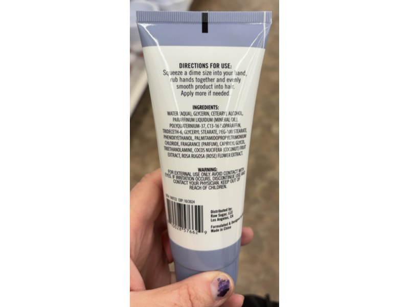 Bolero Beverly Hills Moisture + Hydrate Leave In Conditioning Cream, Coconut Milk + Rose Oil, 5 fl oz/147.8 mL