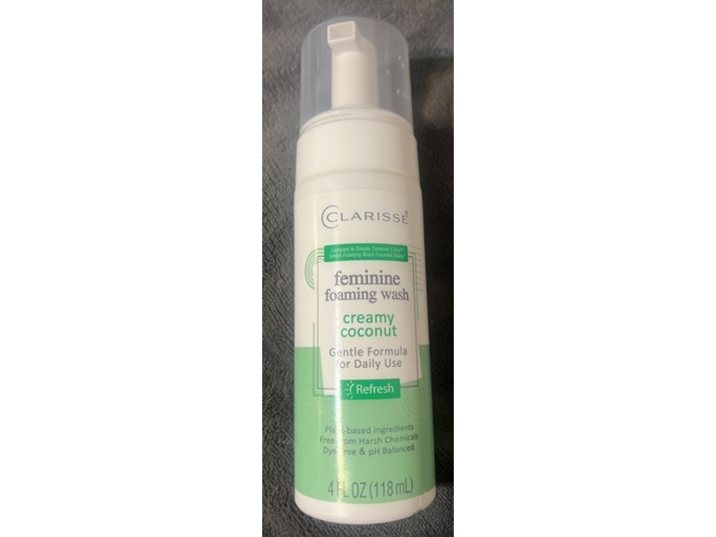 Clarisse Refresh Feminine Foaming Wash, Creamy Coconut, 4 fl oz/118 mL