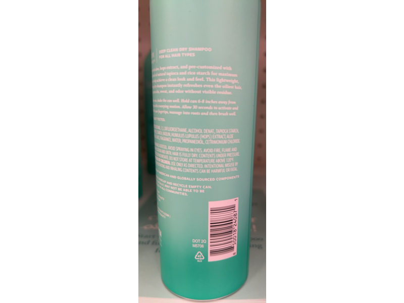 Function Of Beauty Styling Fresh Reset Dry Shampoo, 5 oz/141.7 g