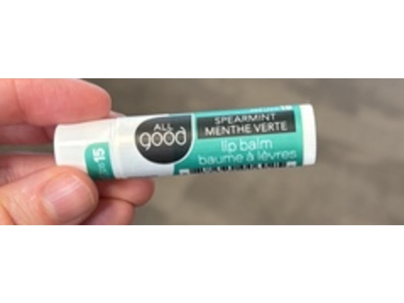 All Good Lip Balm, Spearmint, SPF 15, 0.15 oz/4.2 g