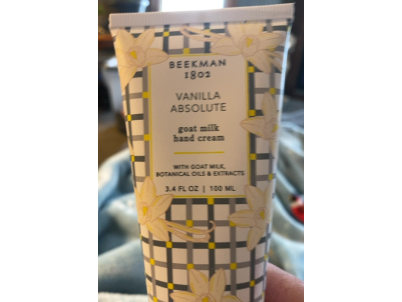 Beekman 1802 Goat Milk Hand Cream, Vanilla Absolute, 3.4 fl oz/100 mL