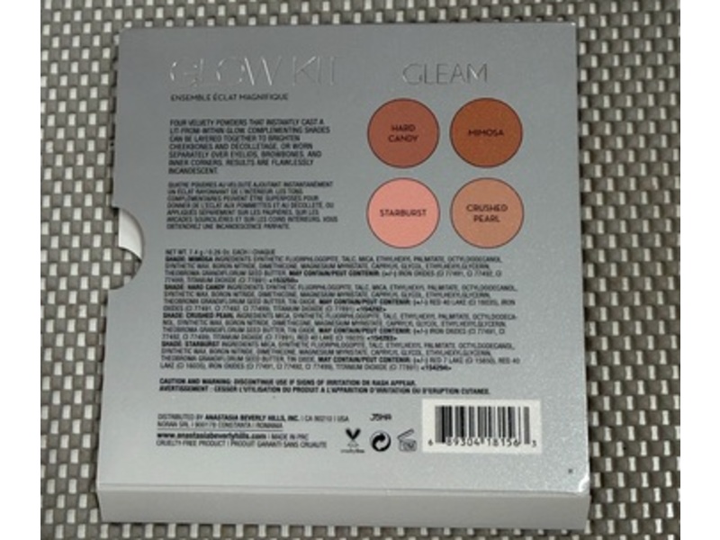 Anastasia Beverly Hills Glow Kit Palette, Gleam, 0.26 oz/7.4 g
