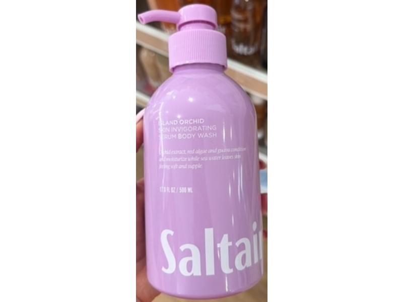 Saltair Skin Invigorating Serum Body Wash, Island Orchid, 17.0 fl oz/500 mL