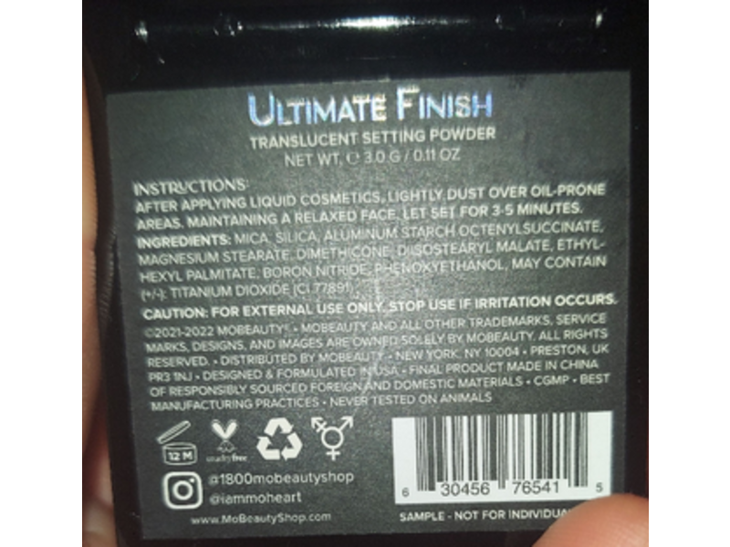 MoBeauty Ultimate Finish Setting Powder, Translucent, 0.11 oz
