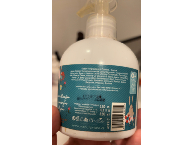 Manufaktura Baby Gentle Washing & Bath Emulsion, 10.8 fl oz/320 mL