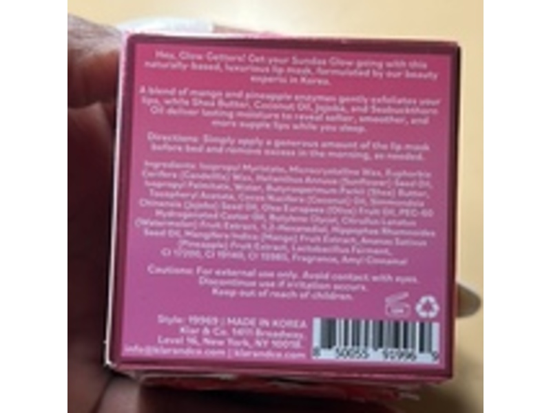 Sundae Glow Overnight Lip Mask, Watermelon, 0.7 oz/20 g