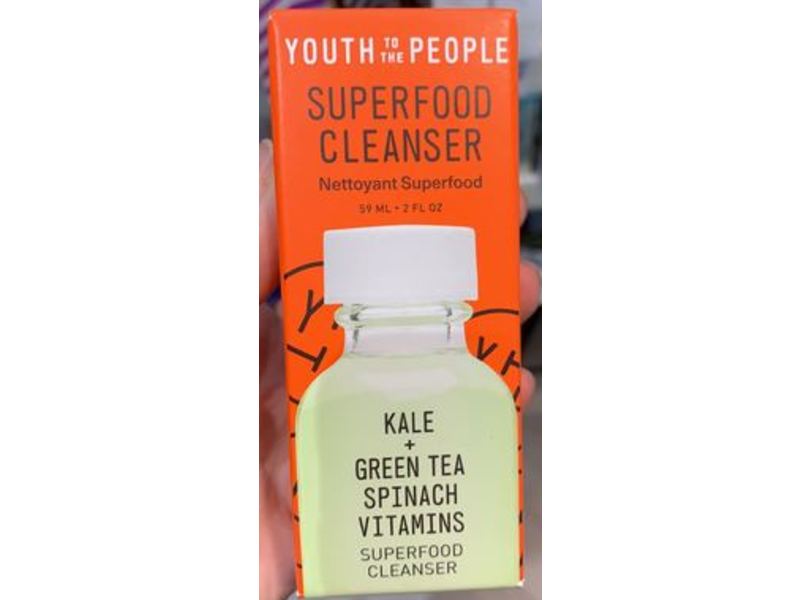 Youth To The People Kale + Green Tea Spinach Vitamins Superfood Cleanser, 2 fl oz/59 mL
