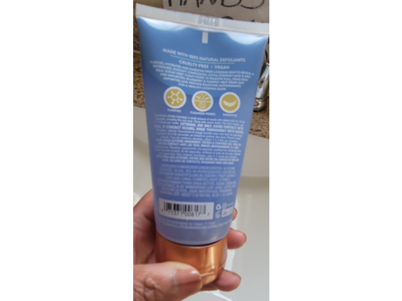 Tree Hut Purifying Sugar Face Scrub, Blueberry & Turmeric, 7.4 oz/210 g