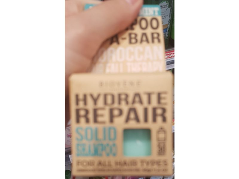 Biovene Hydrate Repair Solid Shampoo, Argan Oil & Peppermin, 1.4 oz/40 g