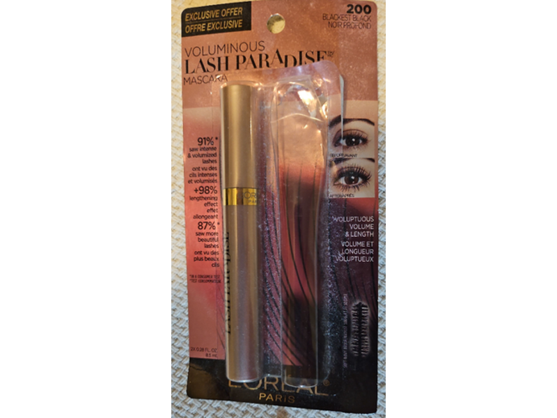 L'Oreal Voluminous Lash Paradise Mascara, 0.28 fl oz/8.5 mL, Pack Of 2