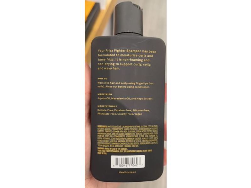 Hawthorne Frizz Fighter Shampoo, Citrus Peel, 8 fl oz/235 mL