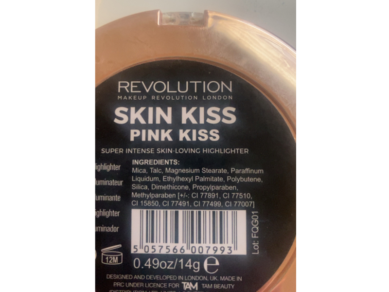 Revolution Skin Kiss Highlighter, Pink Kiss, 0.49 oz/14 g