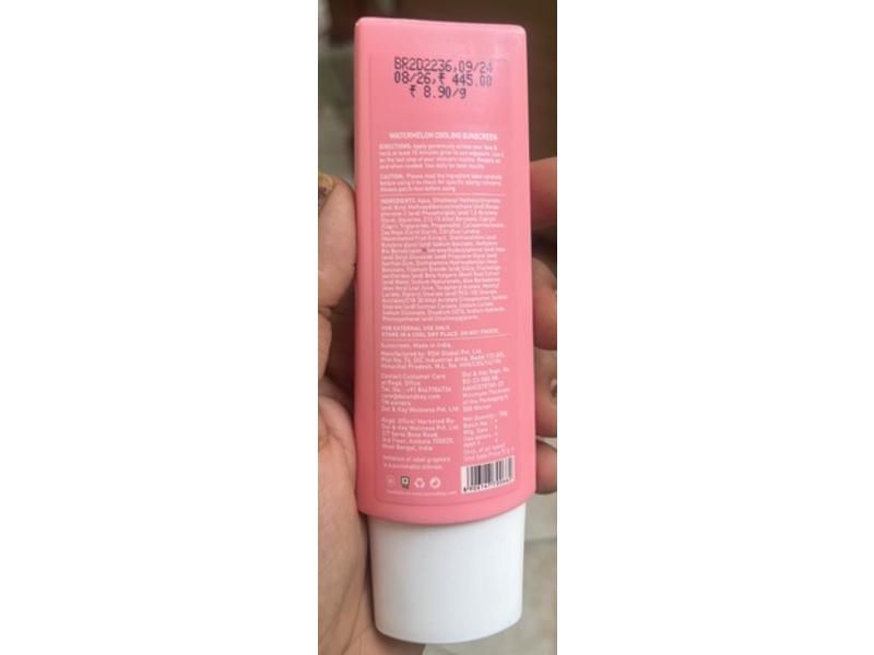 Dot & Key Watermelon Cooling Sunscreen, SPF 50+ PA++++, 50 g