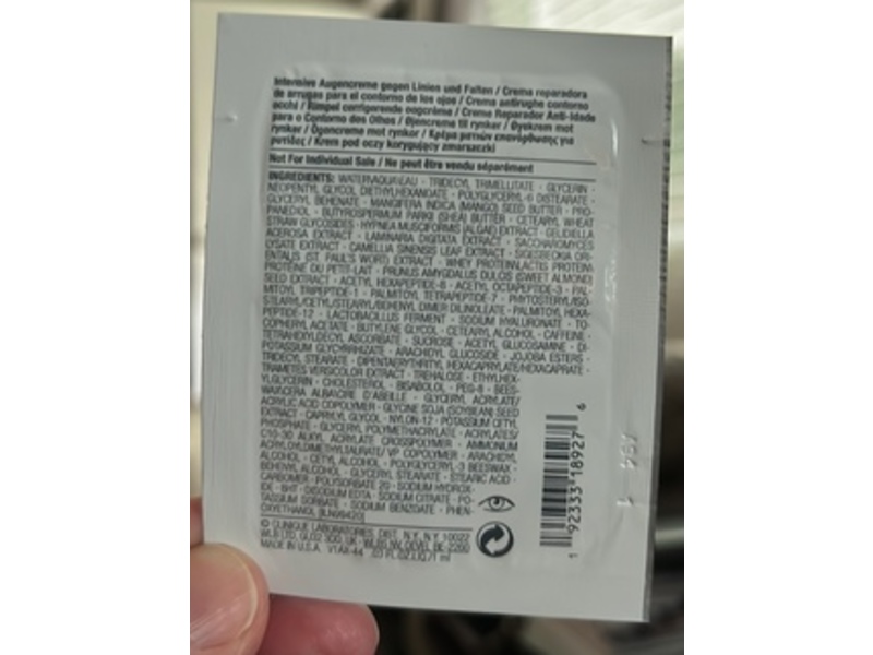 Clinique Smart Clinical Repair Wrinkle Correcting Eye Cream, 0.03 fl oz/1 mL