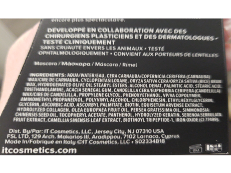 It Cosmetics Superhero Elastic Stretch Volumizing Mascara, 0.30 fl oz/9 mL