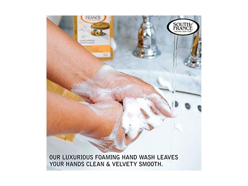 South of France Natural Body Care Glazed Apricots Foaming Hand Wash 8 oz Pump Bottle