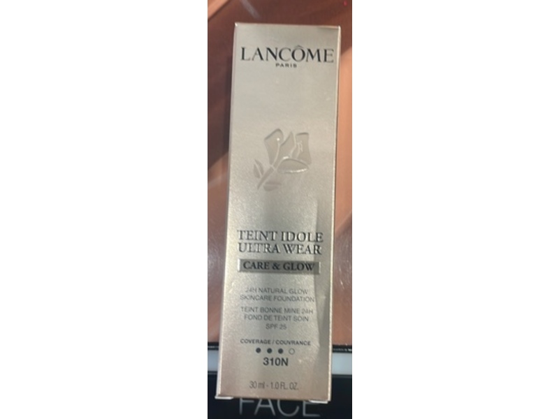Lancome Paris Teint Idole Ultra Wear Natural Glow Skincare Foundation, 310N, 1 fl oz/30 mL