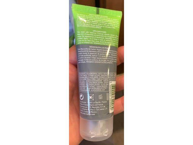 Yves Rocher Sebo Pure Vegetal Pore Clearing Charcoal Mask, 2.5 fl oz/75 ml