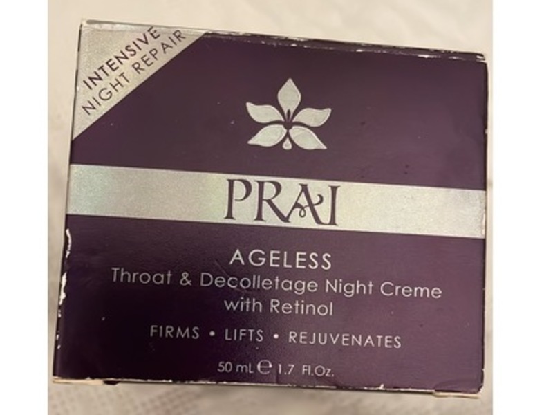 Prai Ageless Throat & Decolletage Night Creme, Retinol, 1.7 fl oz/50 mL