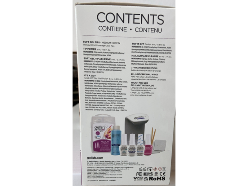 Gelish Soft Gel Intro Starter Kits, Medium Coffin, 10 Count