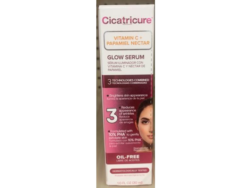 Cicatricure Glow Serum, Vitamin C & Papamiel Nectar,1 fl oz/30 mL