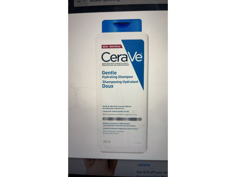 CeraVe Gentle Hydrating Shampoo, 12 oz/355 mL