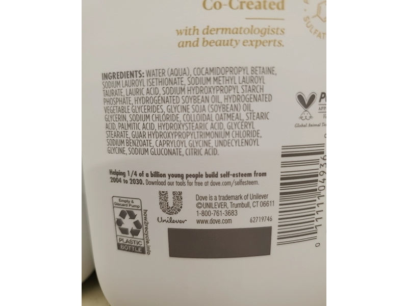 Dove Soothing Relief Body Wash, Colloidal Oatmeal, 18.5 fl oz/547 mL