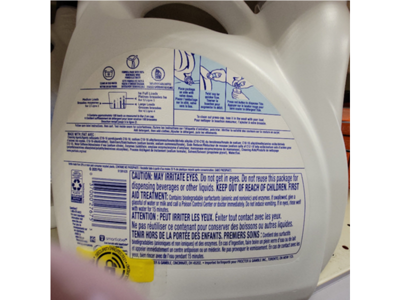 Tide Plus Hygienic Clean Heavy 10X Duty Detergent, Free Nature, 100 Loads, 154 fl oz/4.55 L