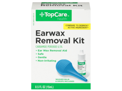 TopCare Earwax Removal Kit, Washer Bulb + Drops, 0.5 fl oz/15 mL