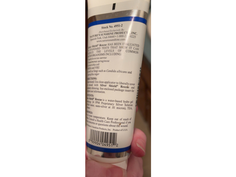 Nature's Sunshine Silver Shield Rescue Wound Dressing Gel, 3 oz/85.0 g