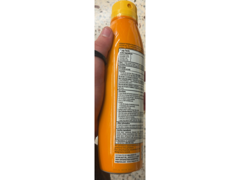 Walgreens Hydrating Continuous Sunscreen Spray, SPF 50, 5.5 oz/156 g